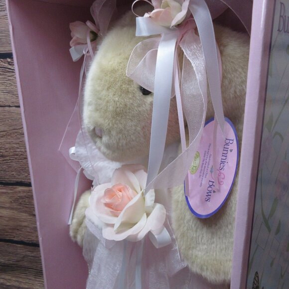 Bitsy Bunnies and Bows The Brass Key Easter Flowers Bunny Plush 21” Tall - Picture 4 of 6